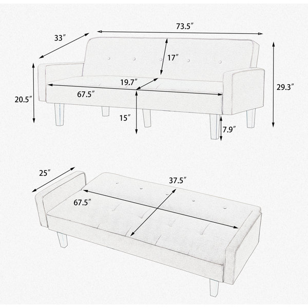 Ebern Designs Jody 73.5'' Upholstered Reclining Sofa Wayfair